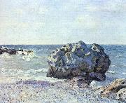 Alfred Sisley, Bucht von Langland mit Felsen